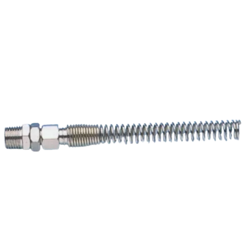 RACCORDO CON ATTACO MASCHIO CON MOLLA PER TUBO A SPIRALE ATTACCO GIREVOLE
